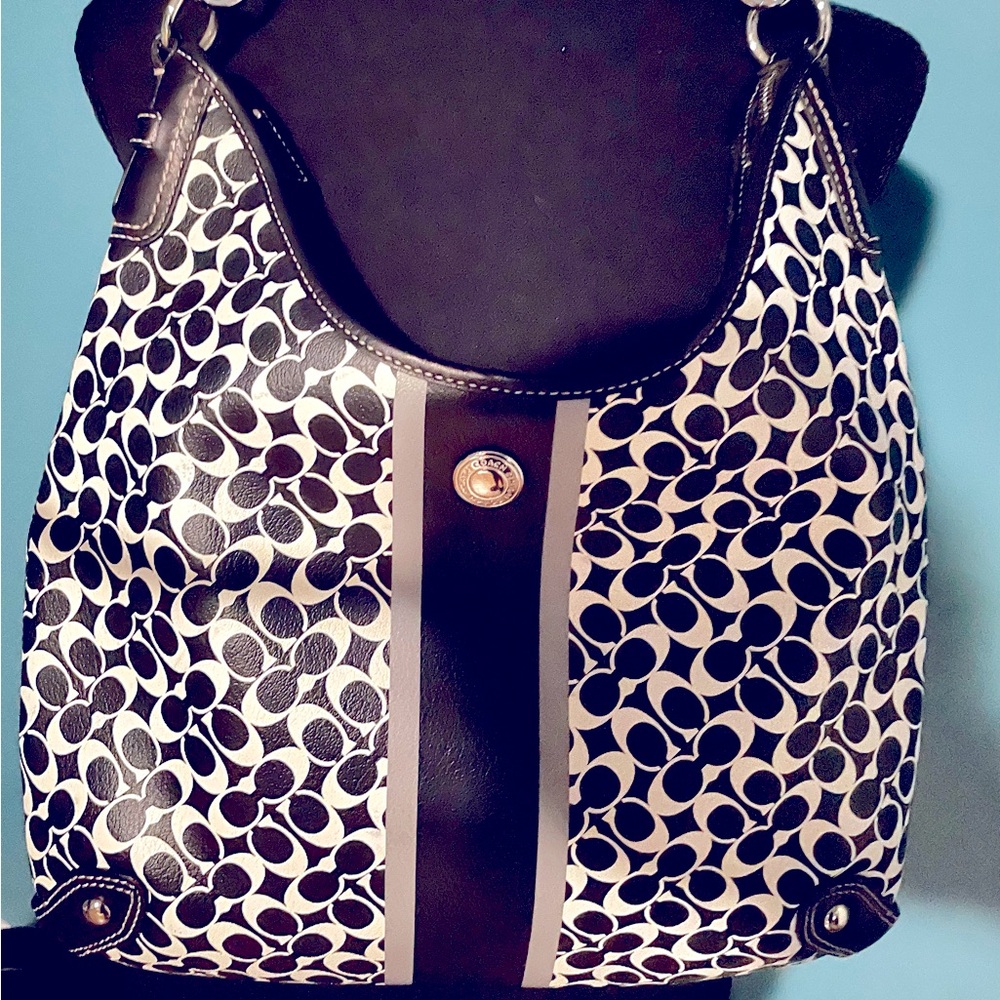 Authentic checkered Coach shoulder bag